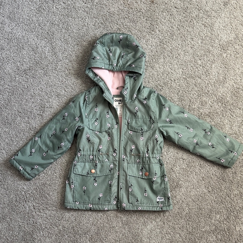 Osh Kosh’ Olive Green Kids Jacket with Hood